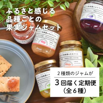 ふるさと納税 真庭市 [発送月固定定期便]旬の時期に果樹園から届く!こだわり果実ジャムの3回便(岡山県産)全3回
