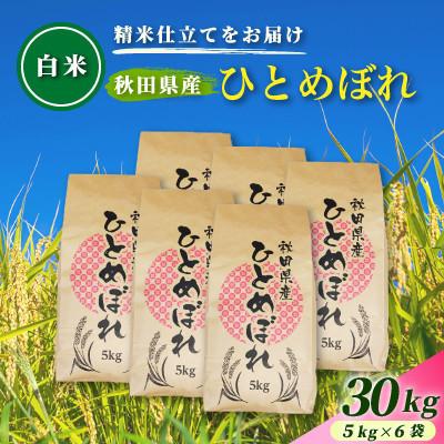ふるさと納税 由利本荘市 [発送月固定定期便]2027年4月〜発送 白米 秋田県産ひとめぼれ 30kg(5kg×6袋)全2回