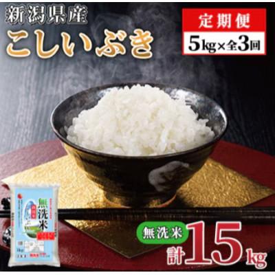 ふるさと納税 見附市 [毎月定期便][3か月定期便]新潟県産 こしいぶき 5kg (無洗米)全3回
