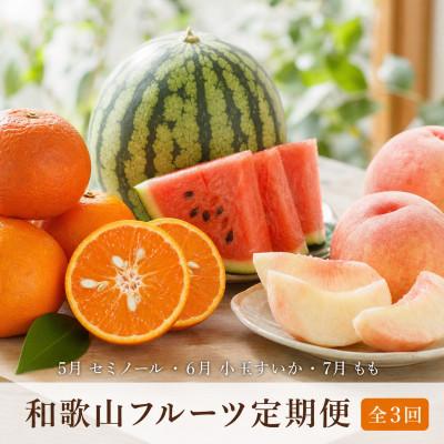 ふるさと納税 上富田町 [発送月固定定期便]紀州和歌山産旬のフルーツセット(セミノール・スイカ・桃)全3回