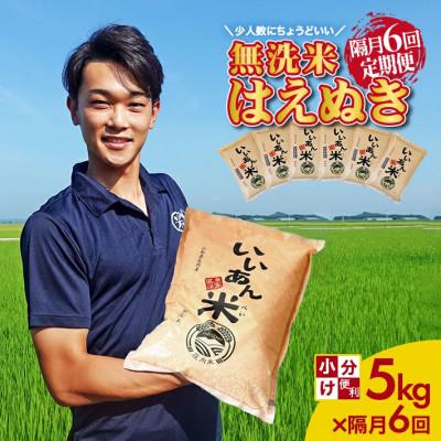ふるさと納税 酒田市 【2ヵ月毎定期便】はえぬき無洗米『いいあん米』5kg全6回 | 