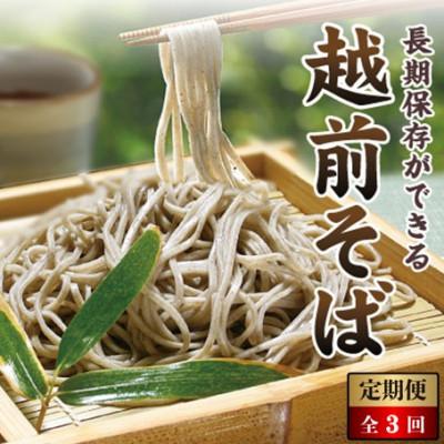 ふるさと納税 越前市 [毎月定期便]創業90余年の老舗・武生製麺 常温で長期保存できる「越前そば」10食全3回