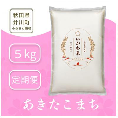 ふるさと納税 井川町 [毎月定期便]秋田県 井川町産 あきたこまち 「いかわ米」 白米 5kg全2回