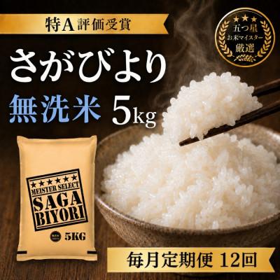 ふるさと納税 吉野ヶ里町 【毎月定期便】【無洗米さがびより5kg】(吉野ヶ里町)全12回 | 