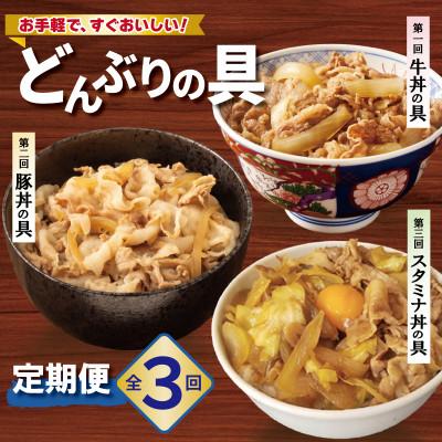 ふるさと納税 泉佐野市 [毎月定期便]丼ぶりの具定期便 [牛丼・豚丼・スタミナ丼 冷凍]全3回