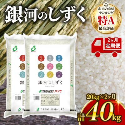 ふるさと納税 大船渡市 [毎月定期便]銀河のしずく 20kg[owada017_2k]全2回