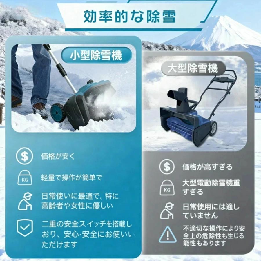 2025最新型 電動除雪機 除雪機 コードレス 充電式 ブラシレスモーター