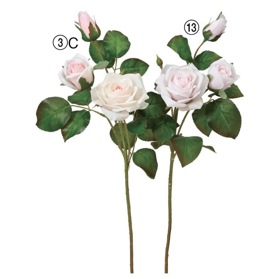アスカ商会 造花 とりよせ品 ローズ×2 つぼみ×2 バラ 薔薇