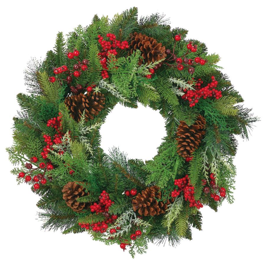 アスカ商会 クリスマス リース とりよせ品 ミックスパインリース