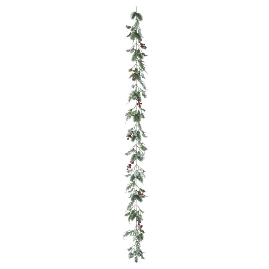 クリスマス 造花 ガーランド とりよせ品 ミックスパインガーランド(ラメ付) 壁掛け 吊り下げ グリーン 緑 針葉樹 葉っぱ 細葉 松 アスカ ASCA アスカ商会（Yahoo!・造花ドライフラワー専門問屋花びし）