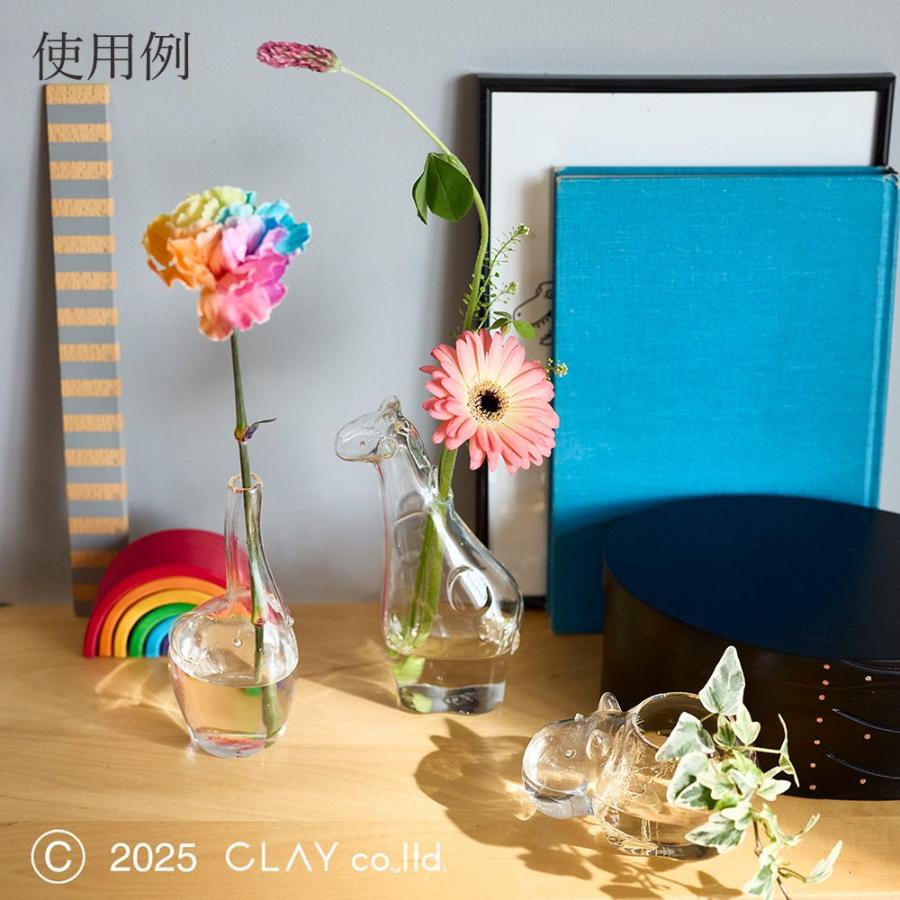 Clay（クレイ） ガラス ベース とりよせ品 Animals hippo(アニマルズ