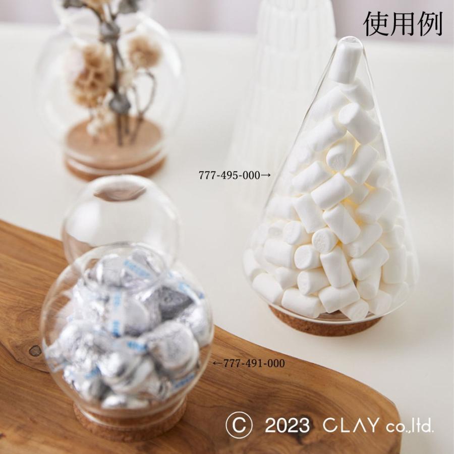 ガラス ベース 》 とりよせ品 Clay Glass with Cork TREE(ガラス ウィズ コルク ツリー) クリア、透明 コンポート
