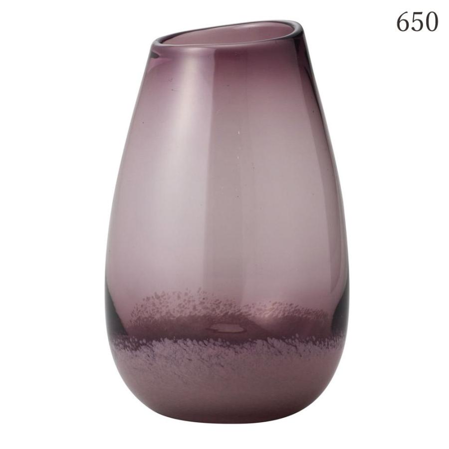 紫のマーブル模様のガラス花瓶 Clay（フラワーベース） ガラス ベース とりよせ品 monter