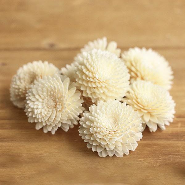 【確認用】ソラフラワー　自然素材　Φ約7.5㎝　 ６輪入り ハンドメイドフラワー 花材 即日出荷 ソラ アナスタシア SS ドライ