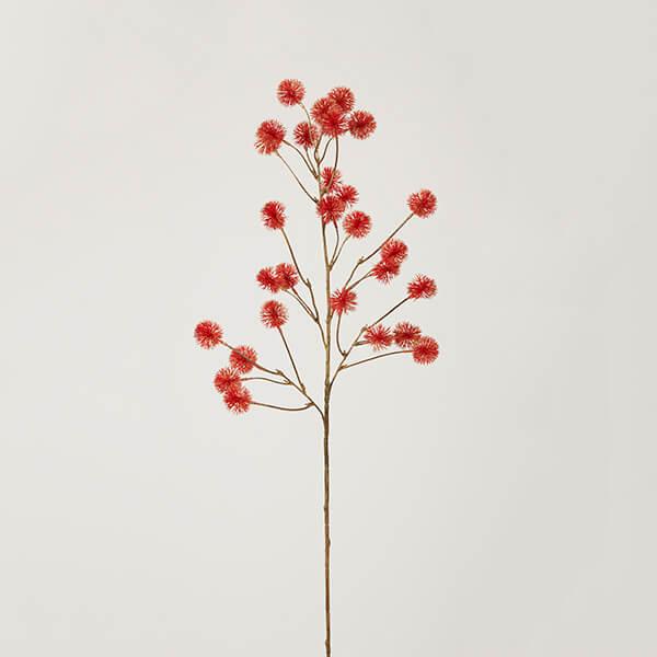 造花 安い 激安 プチプラ 高品質 とりよせ品 ゴールド レッド フレイムポンポン 花びし