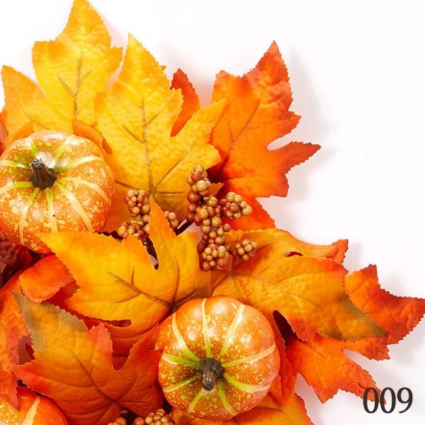 ハンドメイド 秋のフラワーリース パンプキン 秋 オレンジ 季節 リース