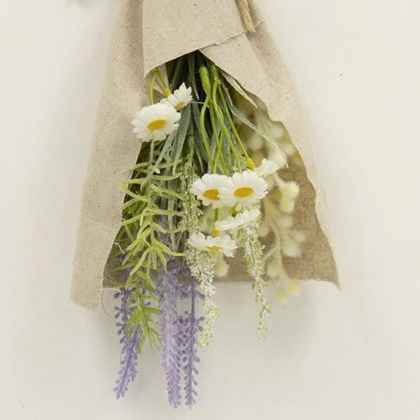 造花 とりよせ品 ラベンダーリネンスワッグ(ラップ付) ハーブ