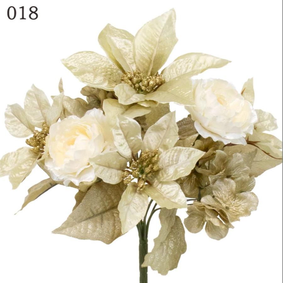 造花 クリスマス とりよせ品 シャインポインセチアブッシュ 造花 クリスマス とりよせ品 シャインポインセチアブッシュ