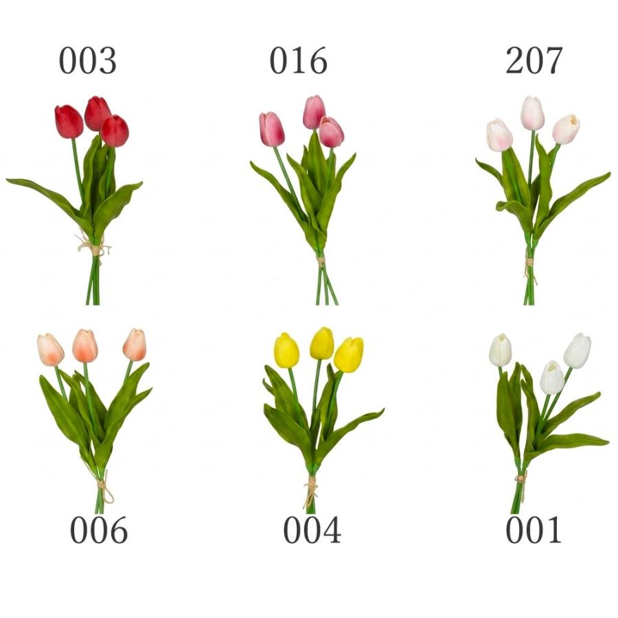 チューリップ造花4本セット 造花 とりよせ品 ミニチューリップバンドル(3本/束) ピンク オレンジ