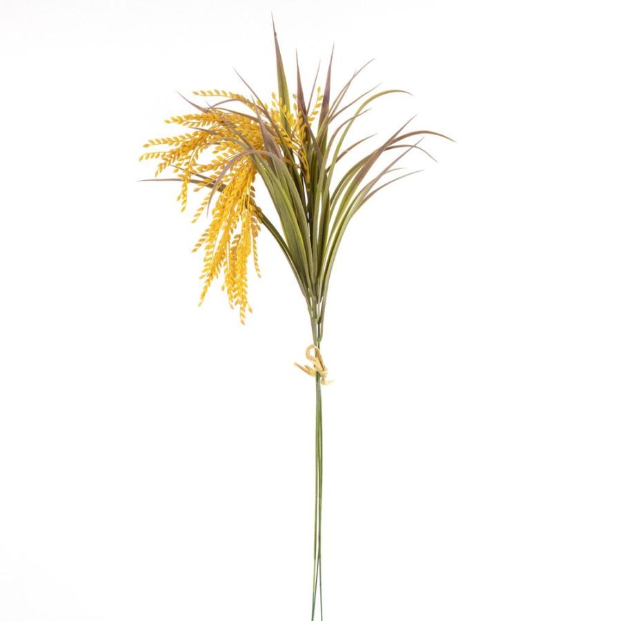 造花 グリーン とりよせ品 稲穂スプレー(3本/束) 稲 穂 稲穂 グラス 葉 葉っぱ 実り 和 和風 イエロー 黄色 クリーム ベージュ ブラウン 茶色 グリーン（Yahoo!・造花ドライフラワー専門問屋花びし）