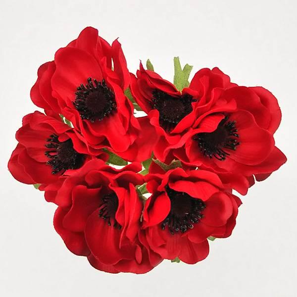 造花 とりよせ品 Parer アネモネバンドル レッド 1束6本 Par P 31 50 造花ドライフラワー専門問屋花びし 通販 Yahoo ショッピング