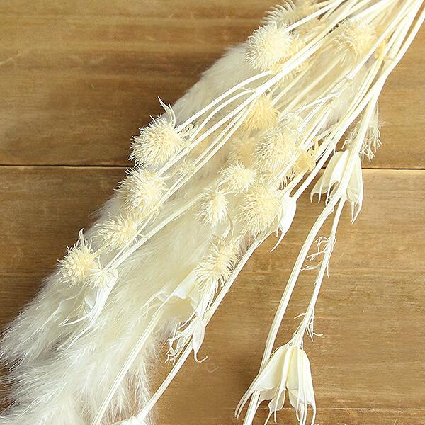 お気に入りの ドライフラワー 即日出荷 アスカ テールリードミックスブーケ スワッグ 花束 在庫限り クリームホワイト 穂 パンパス パンパス系 Wantannas Go Id