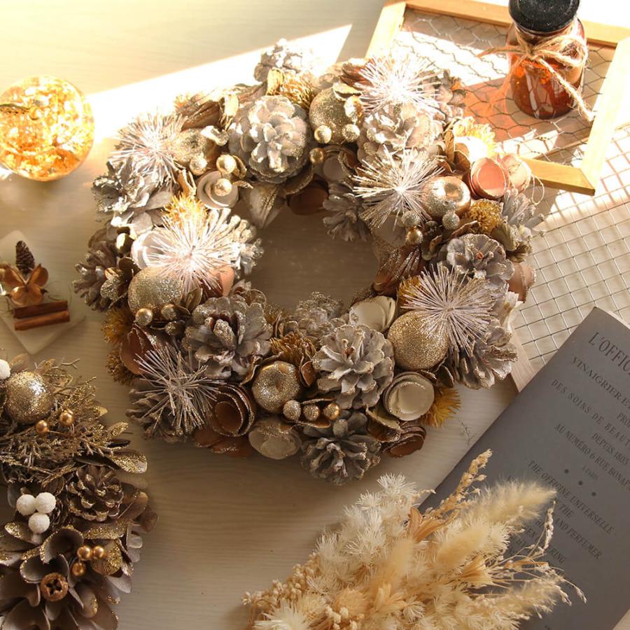 natural christmas wreath ドライフラワー 木の実 リース 楽天市場】クリスマス リース 即日出荷 ドライ木の実の