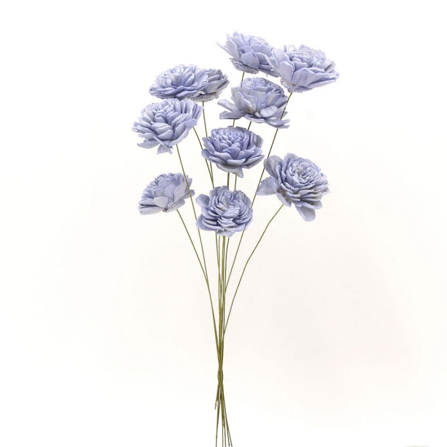 ハンドメイドフラワー 花材 即日出荷 ソーラーローズ ・小 ダスティーブルー 花材 素材 材料 パーツ くすみカラー ニュアンスカラー ブーケ 花束 大地農園（Yahoo!・造花ドライフラワー専門問屋花びし）