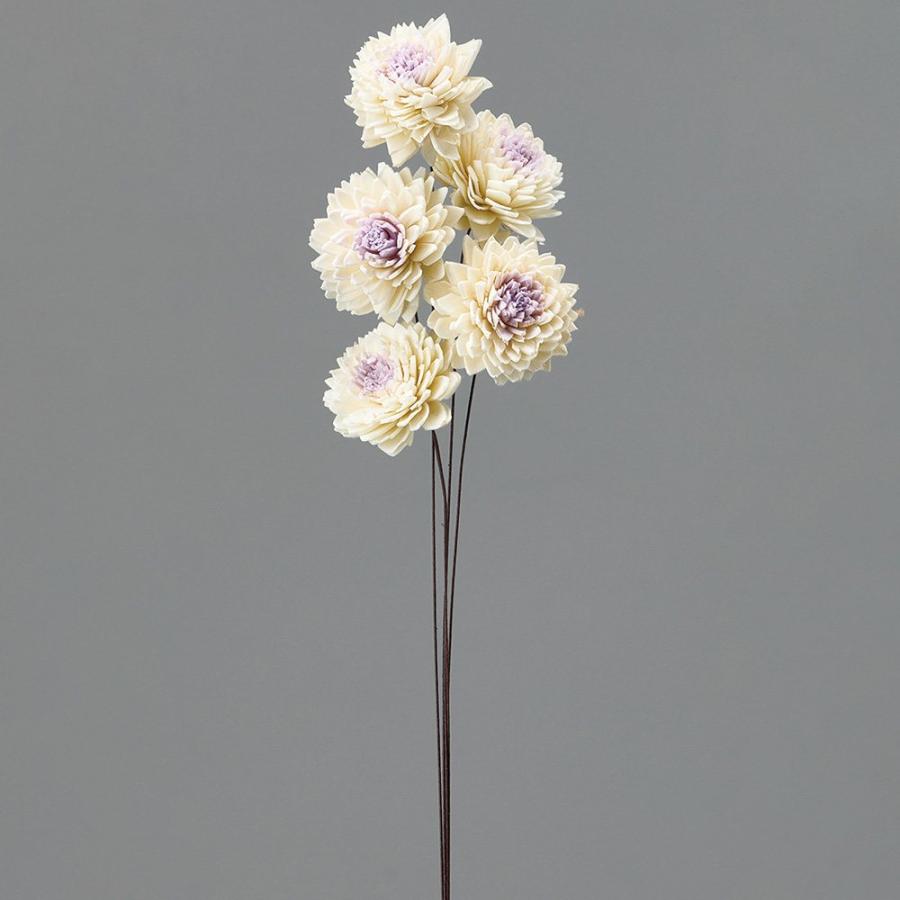 ハンドメイドフラワー 花材 即日出荷 ソーラージニア 白／パープル