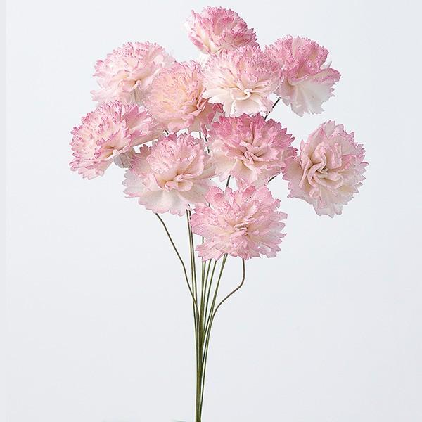 ハンドメイドフラワー 花材 即日出荷 ソーラーシフォンカーネーション・小 ホワイトピンク ドライフラワー ソーラー ハンドメイドフラワー 花 卸 大地農園（Yahoo!・造花ドライフラワー専門問屋花びし）