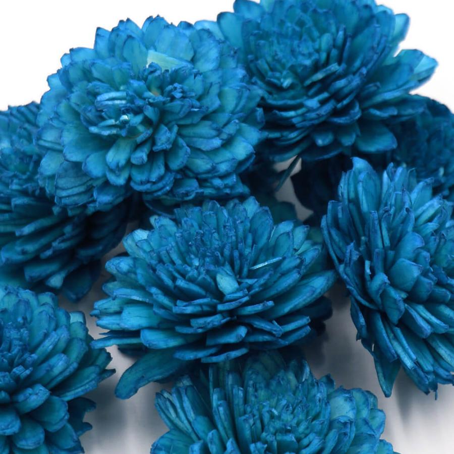 ハンドメイドフラワー 花材 即日出荷 ソーラーダリア・4cm ブルー