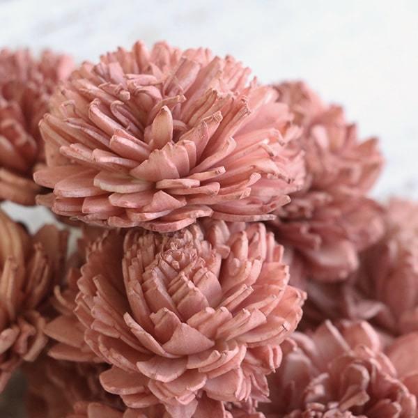 ハンドメイドフラワー 花材 即日出荷 ソーラーダリア・4cm ロゼ ドライ