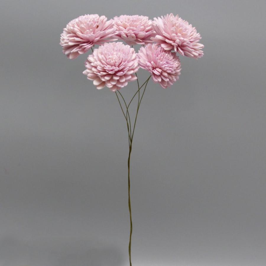 ハンドメイドフラワー 花材 即日出荷 ソーラーダリア ワイヤーステム 6cm ライトパープル 花材 素材 材料 パーツ ドライフラワー ソラフラワー 東方貿易（Yahoo!・造花ドライフラワー専門問屋花びし）
