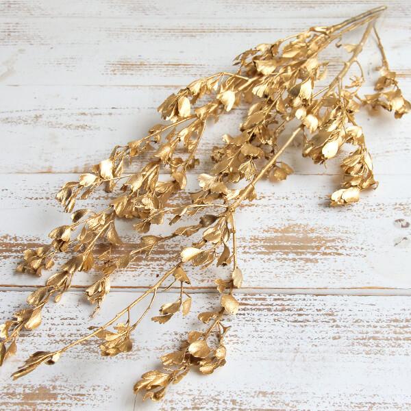 メール便不可 ドライフラワー 花材 即日出荷 東方貿易 テンプルトニア ゴールド リーフ 葉 ドライフラワー スワッグ ブーケ ドライフラワー花束 花束 花材