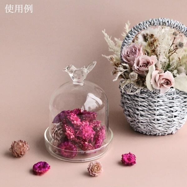 ドライフラワー 花材 即日出荷 ミニコンパクタ ヘッド ダークピンク