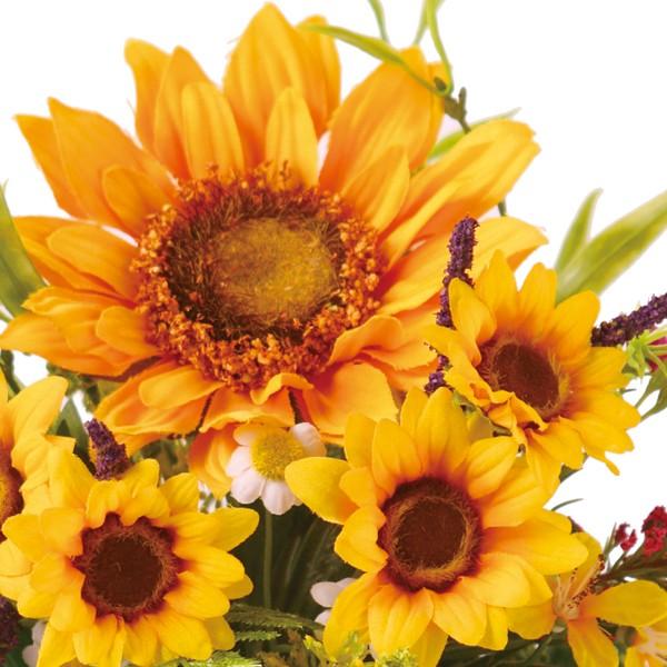 造花 とりよせ品 サンフラワーミックスブッシュ ヒマワリ