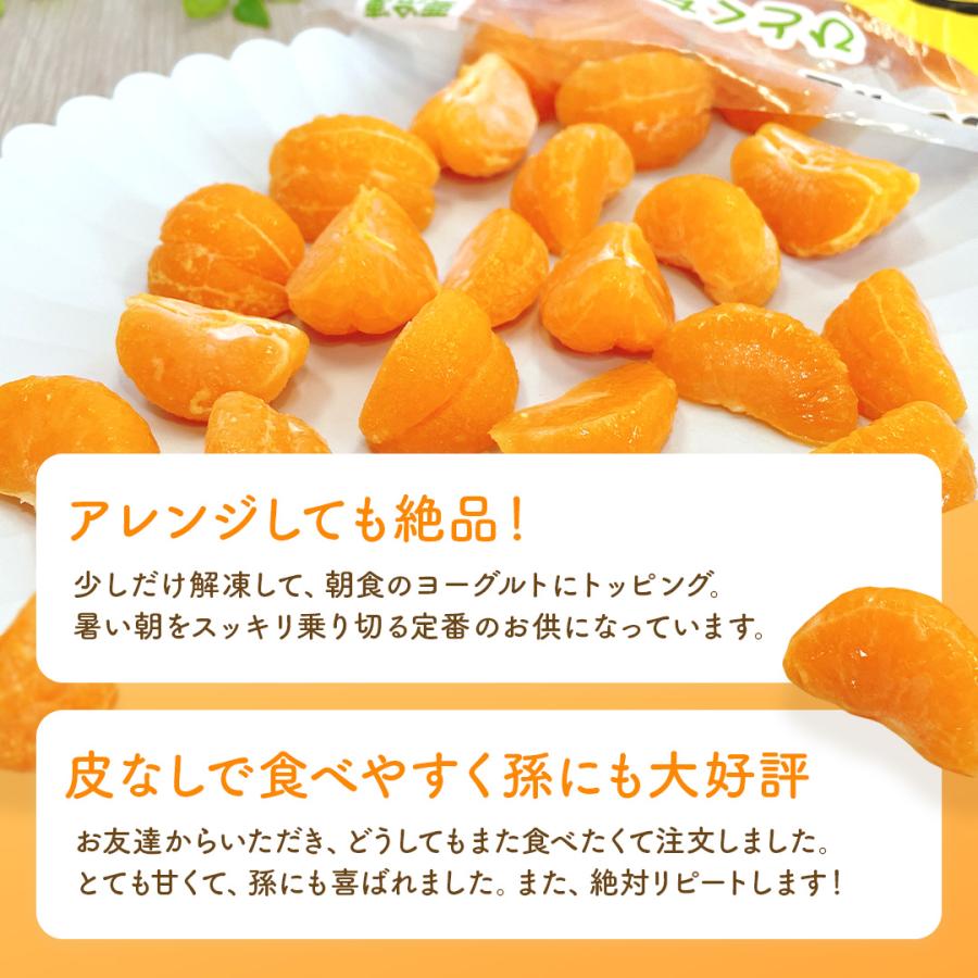 ひとくち むかん 500ｇ 冷凍みかん むかん 冷凍フルーツ 国産 デザート フルーツ 皮なし 冷凍 お試し 送料別 1sina お歳暮 | 八ちゃん堂 | 04