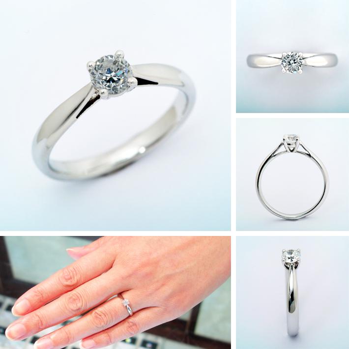 0.50ct Dカラー IF 3EX GIA鑑定 婚約指輪 プラチナダイヤモンドリング 