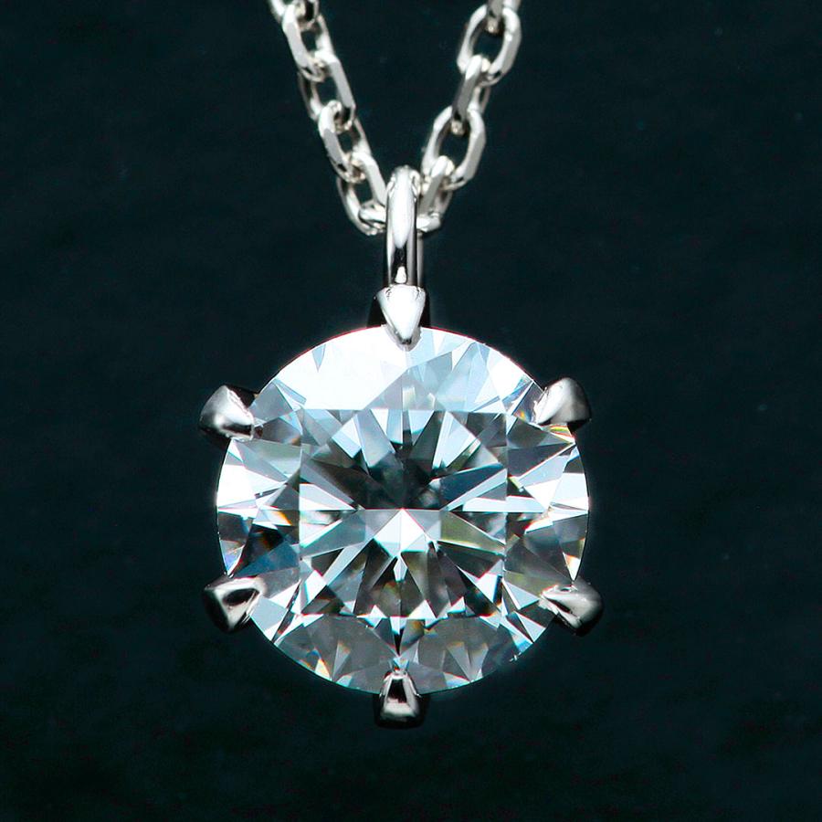 プラチナ一粒ダイヤモンドネックレス 0.6ct Dカラー VVS2 トリプル 