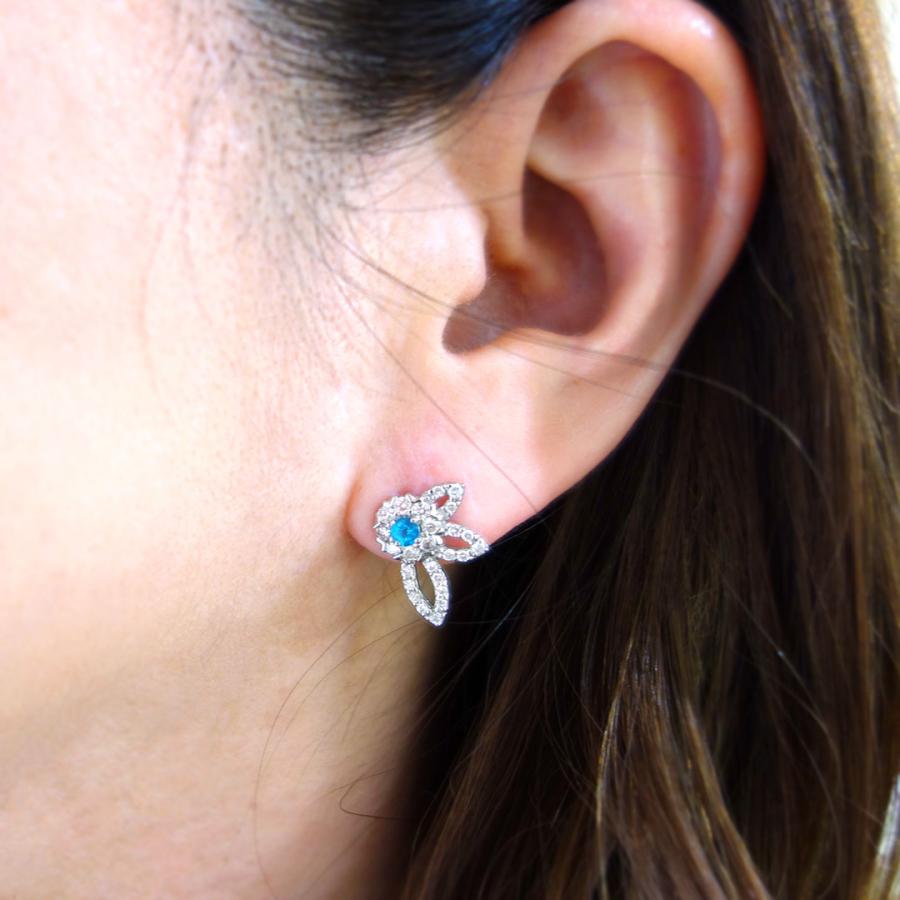 プラチナ アパタイトダイヤモンドピアス : 宝寿堂 Yahoo!店