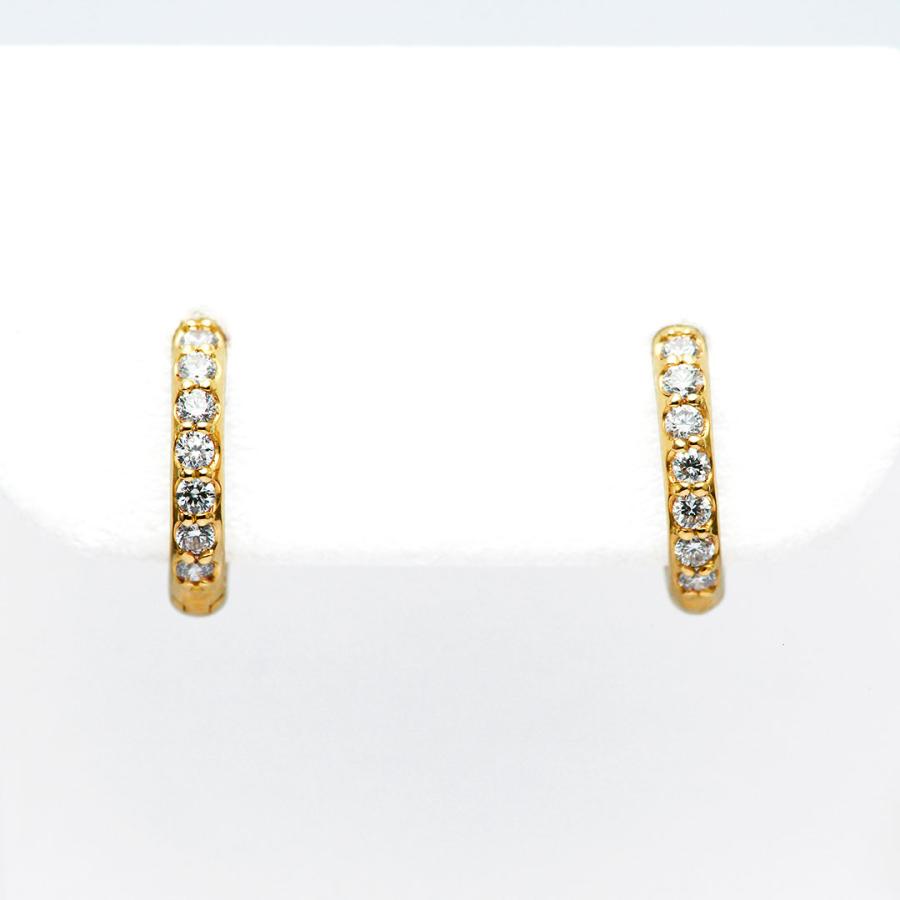 K18 ダイヤモンドフープピアス : 宝寿堂 Yahoo!店 - 通販 - Yahoo