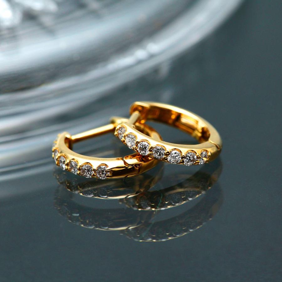 K18 ダイヤモンドフープピアス : 宝寿堂 Yahoo!店 - 通販 - Yahoo