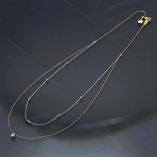 K18/K18WG ダイヤモンド ネックレス : 宝寿堂 Yahoo!店 - 通販 - Yahoo 