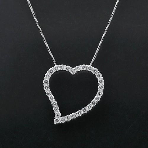 ダイヤモンドネックレス K18WG ダイヤモンド 1.00ct : 宝寿堂 Yahoo!店 