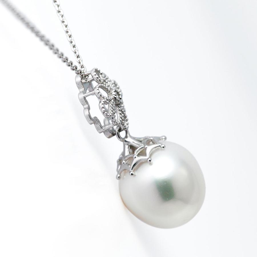 K18WG 南洋白蝶パール ペンダントネックレス : 宝寿堂 Yahoo!店 - 通販