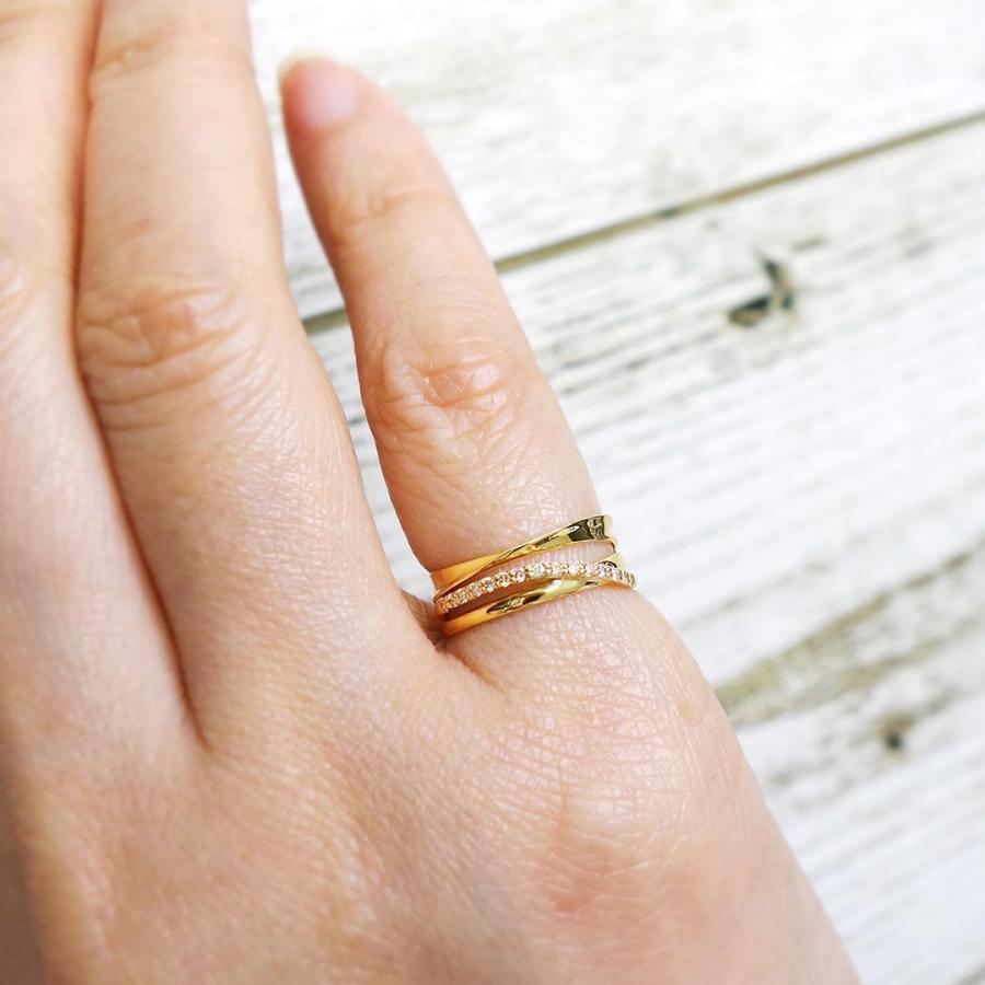 K18ダイヤモンドリングサイズ5号 K18ダイヤモンドピンキーリング リングサイズ5号 サイズ変更可