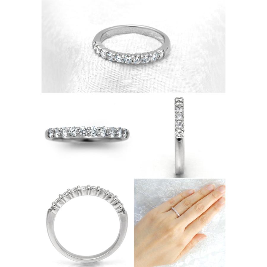 Pt950 ダイヤモンドエタニティリング 0.5ct リングサイズ10号 サイズ変更可の画像