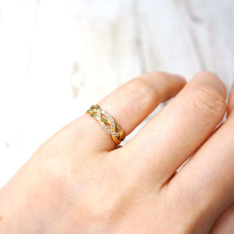 K18ダイヤモンドピンキーリング リングサイズ5号 サイズ変更可 : 宝寿