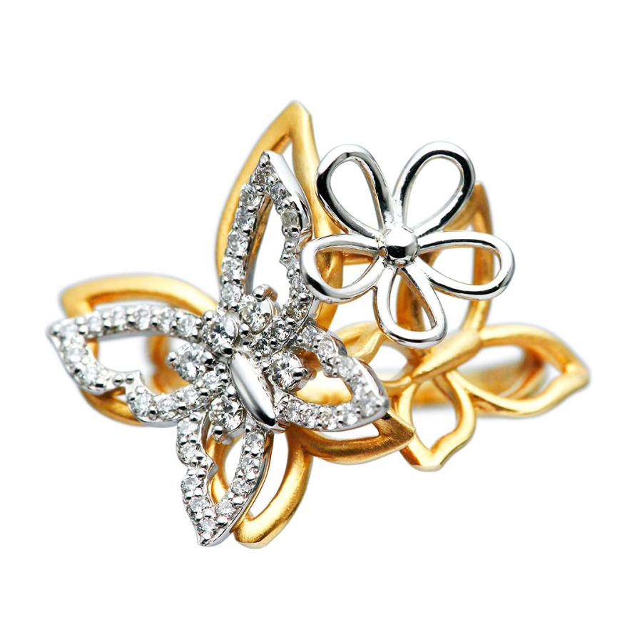 K18/PT900ダイヤモンドリングSize12