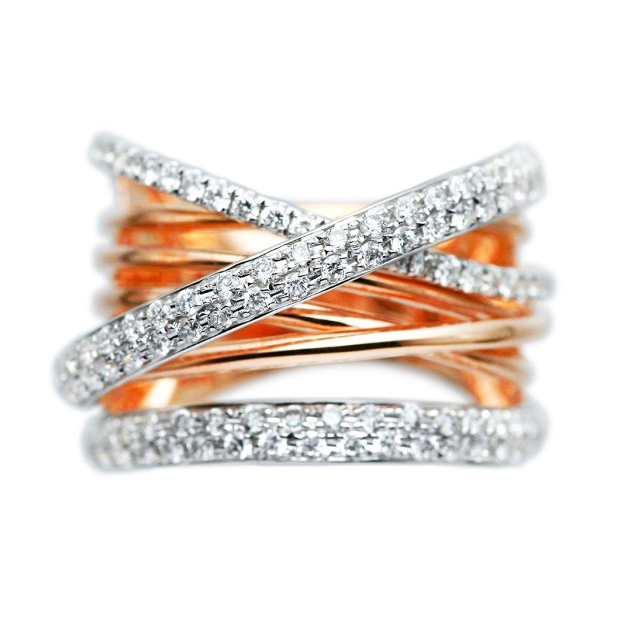 K18PGダイヤモンドリング　13号 K18PG / K18WG ダイヤモンドリング リングサイズ13号 サイズ変更可